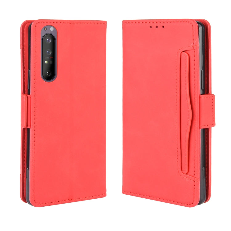 For Sony Xperia 1 II  Wallet Style Skin Feel Calf Pattern Leather Case ï¼Œwith Separate Card Slot