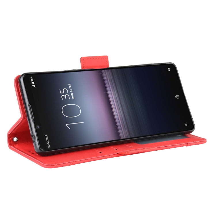 For Sony Xperia 1 II  Wallet Style Skin Feel Calf Pattern Leather Case ï¼Œwith Separate Card Slot