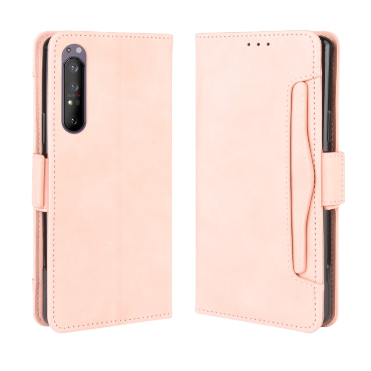 For Sony Xperia 1 II  Wallet Style Skin Feel Calf Pattern Leather Case ï¼Œwith Separate Card Slot
