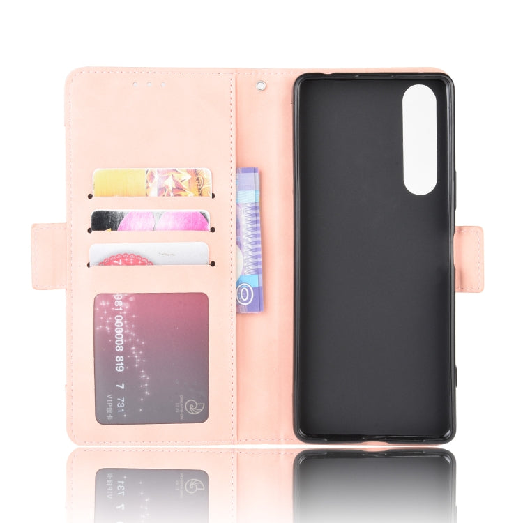 For Sony Xperia 1 II  Wallet Style Skin Feel Calf Pattern Leather Case ï¼Œwith Separate Card Slot