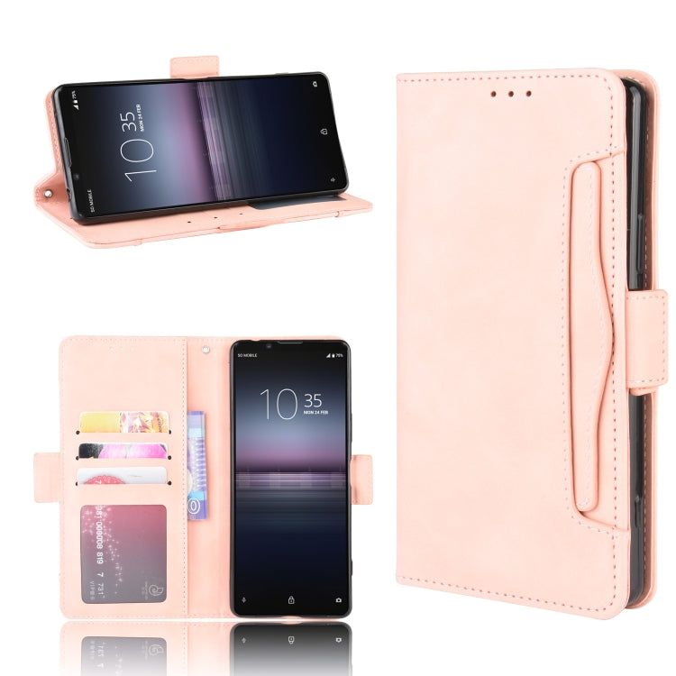 For Sony Xperia 1 II  Wallet Style Skin Feel Calf Pattern Leather Case ï¼Œwith Separate Card Slot