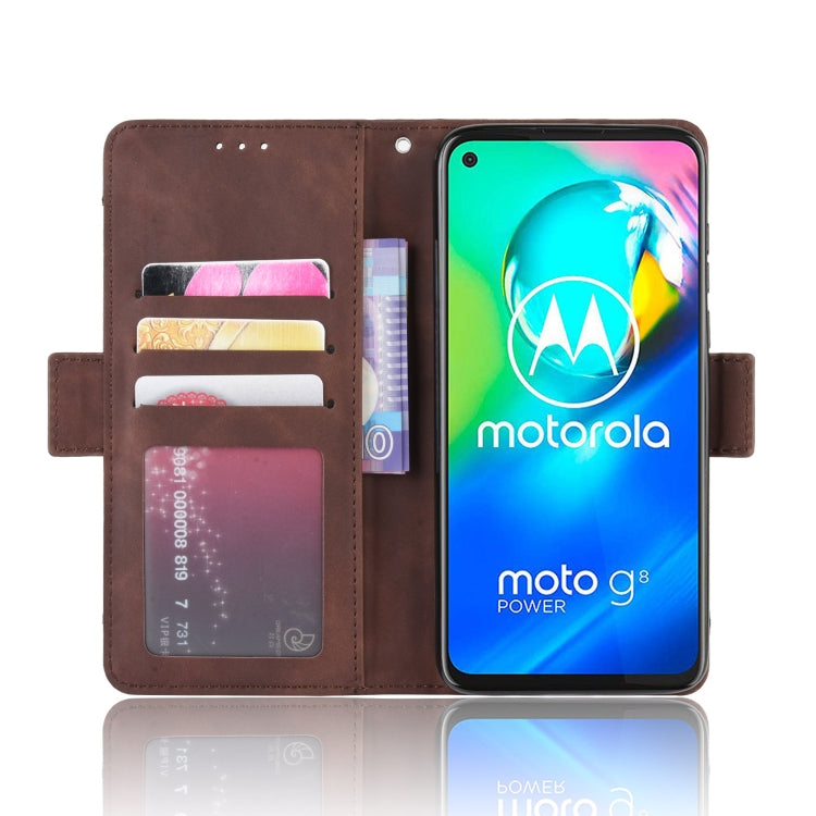 For Motorola Moto G8 Power Wallet Style Skin Feel Calf Pattern Leather Case ï¼Œwith Separate Card Slot