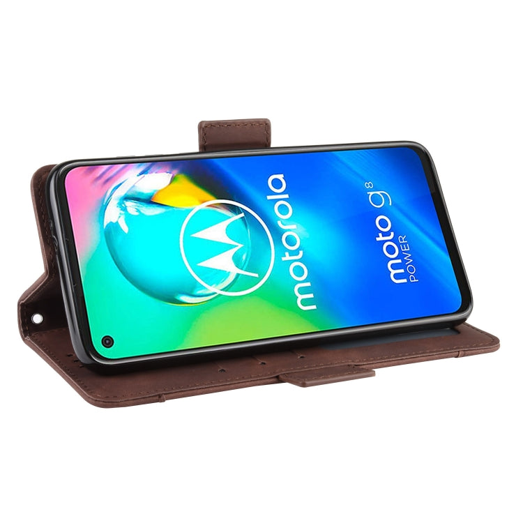 For Motorola Moto G8 Power Wallet Style Skin Feel Calf Pattern Leather Case ï¼Œwith Separate Card Slot