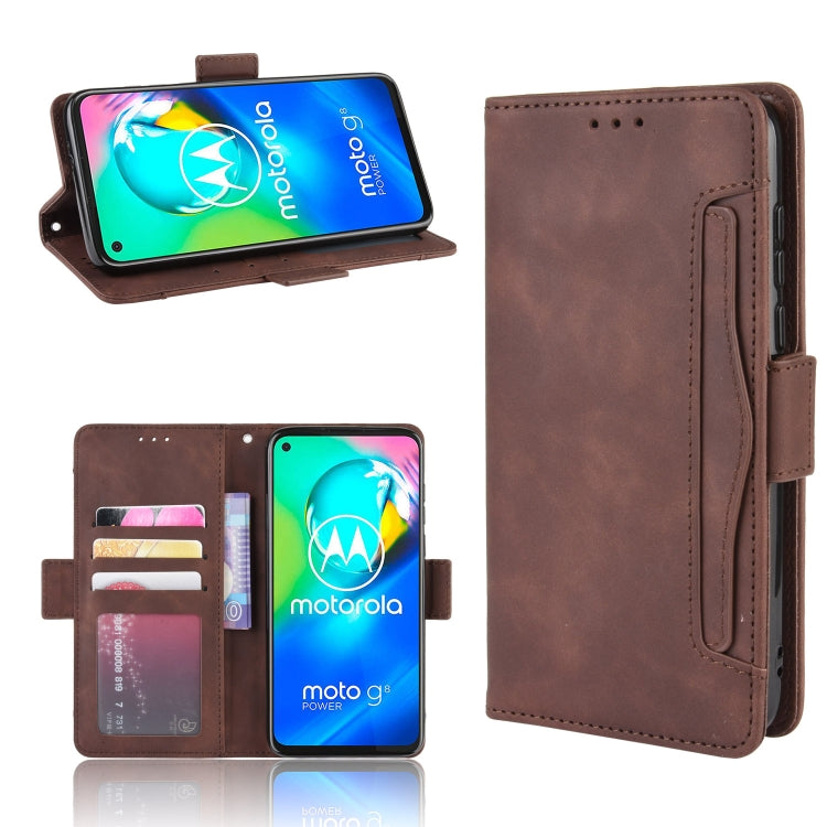For Motorola Moto G8 Power Wallet Style Skin Feel Calf Pattern Leather Case ï¼Œwith Separate Card Slot