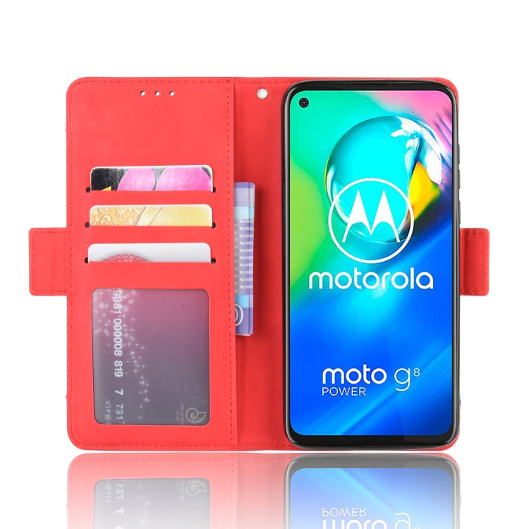For Motorola Moto G8 Power Wallet Style Skin Feel Calf Pattern Leather Case ï¼Œwith Separate Card Slot