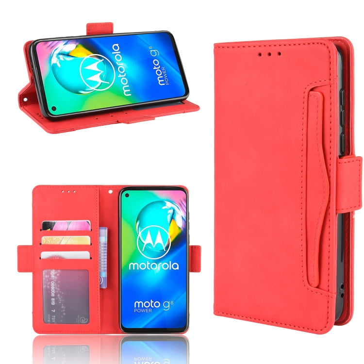 For Motorola Moto G8 Power Wallet Style Skin Feel Calf Pattern Leather Case ï¼Œwith Separate Card Slot