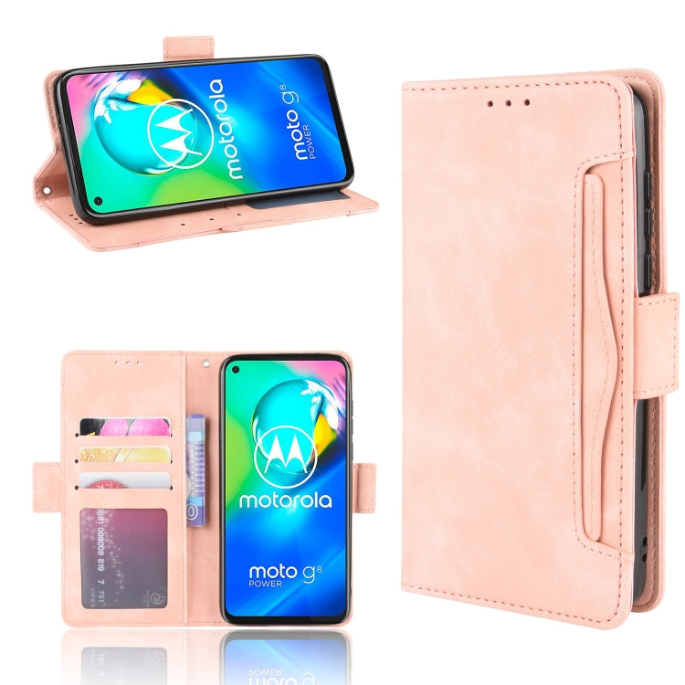 For Motorola Moto G8 Power Wallet Style Skin Feel Calf Pattern Leather Case ï¼Œwith Separate Card Slot