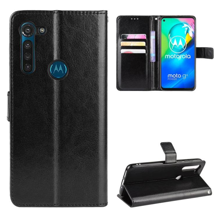 For Motorola Moto G8 Power Retro Crazy Horse Texture Horizontal Flip Leather Case , with Holder & Card Slots & Photo Frame