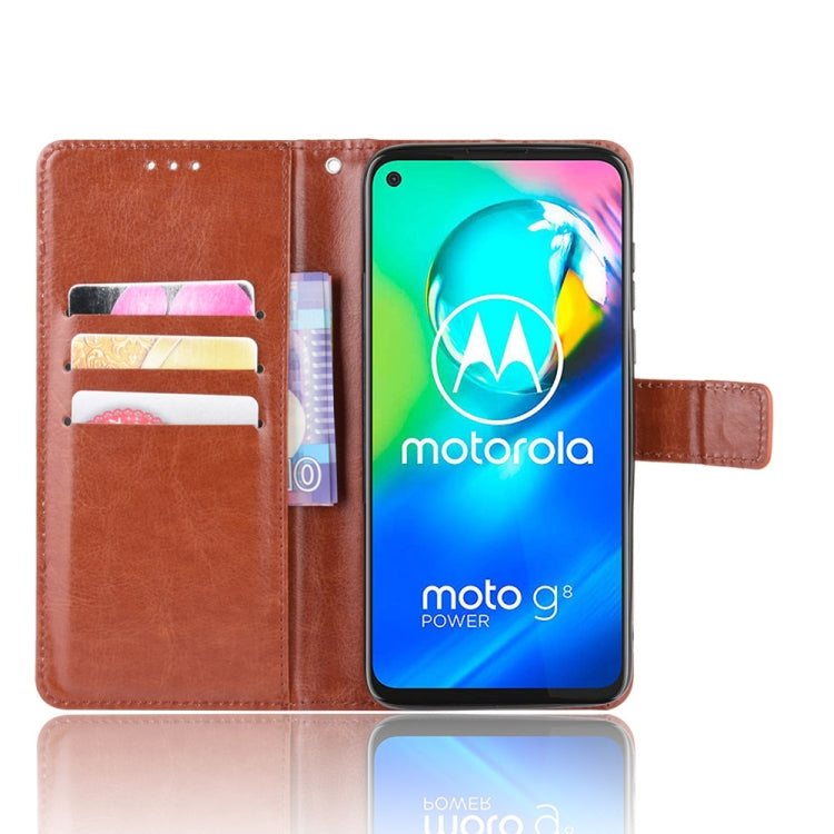 For Motorola Moto G8 Power Retro Crazy Horse Texture Horizontal Flip Leather Case , with Holder & Card Slots & Photo Frame