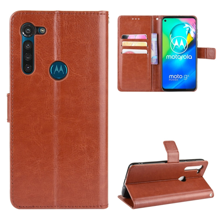 For Motorola Moto G8 Power Retro Crazy Horse Texture Horizontal Flip Leather Case , with Holder & Card Slots & Photo Frame