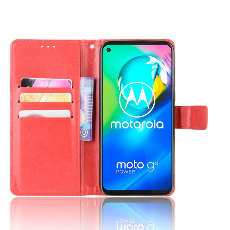 For Motorola Moto G8 Power Retro Crazy Horse Texture Horizontal Flip Leather Case , with Holder & Card Slots & Photo Frame