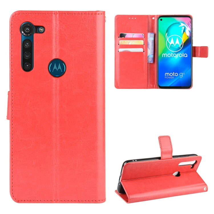 For Motorola Moto G8 Power Retro Crazy Horse Texture Horizontal Flip Leather Case , with Holder & Card Slots & Photo Frame