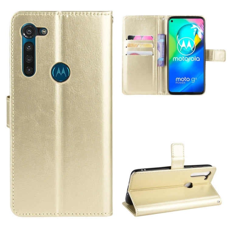 For Motorola Moto G8 Power Retro Crazy Horse Texture Horizontal Flip Leather Case , with Holder & Card Slots & Photo Frame