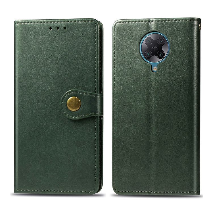 For Xiaomi Redmi K30 Pro Retro Solid Color Leather Buckle Phone Case with Lanyard & Photo Frame & Card Slot & Wallet & Stand Function