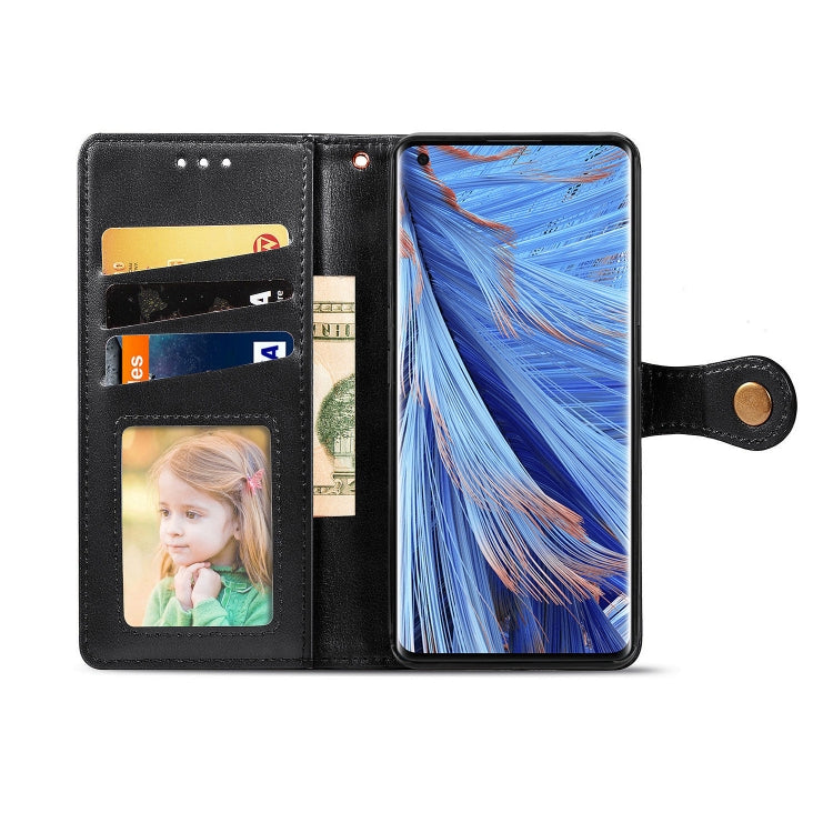 For OPPO Find X2 Retro Solid Color Leather Buckle Phone Case with Lanyard & Photo Frame & Card Slot & Wallet & Stand Function