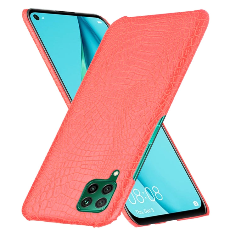 For Huawei P40 lite/Nova7i/Nova6 SE Shockproof Crocodile Texture PC + PU Case