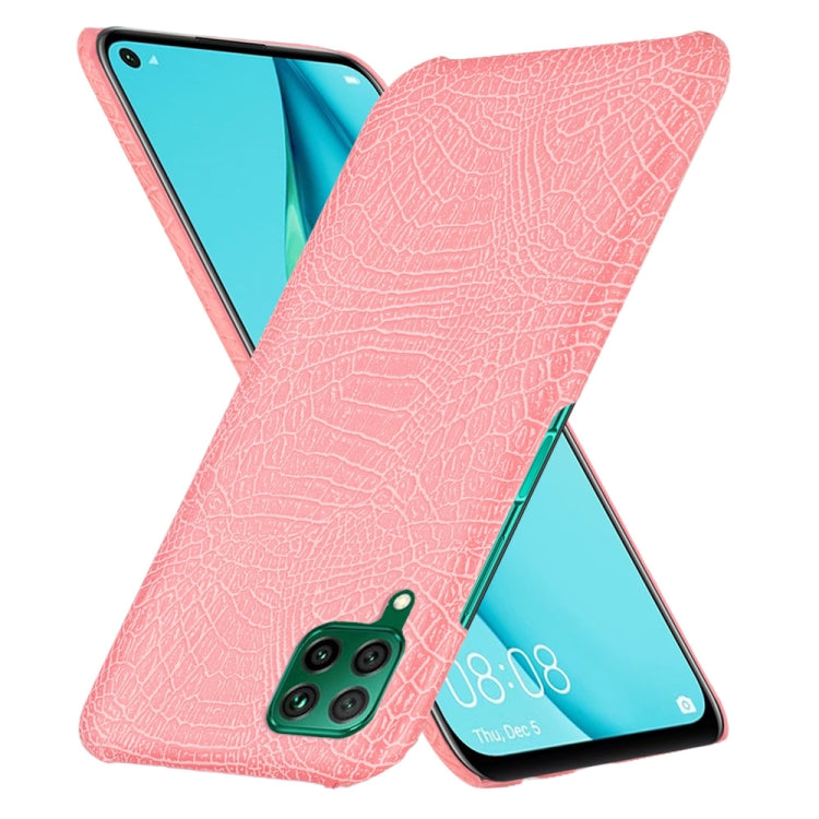For Huawei P40 lite/Nova7i/Nova6 SE Shockproof Crocodile Texture PC + PU Case