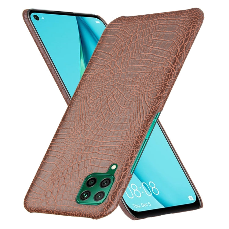 For Huawei P40 lite/Nova7i/Nova6 SE Shockproof Crocodile Texture PC + PU Case