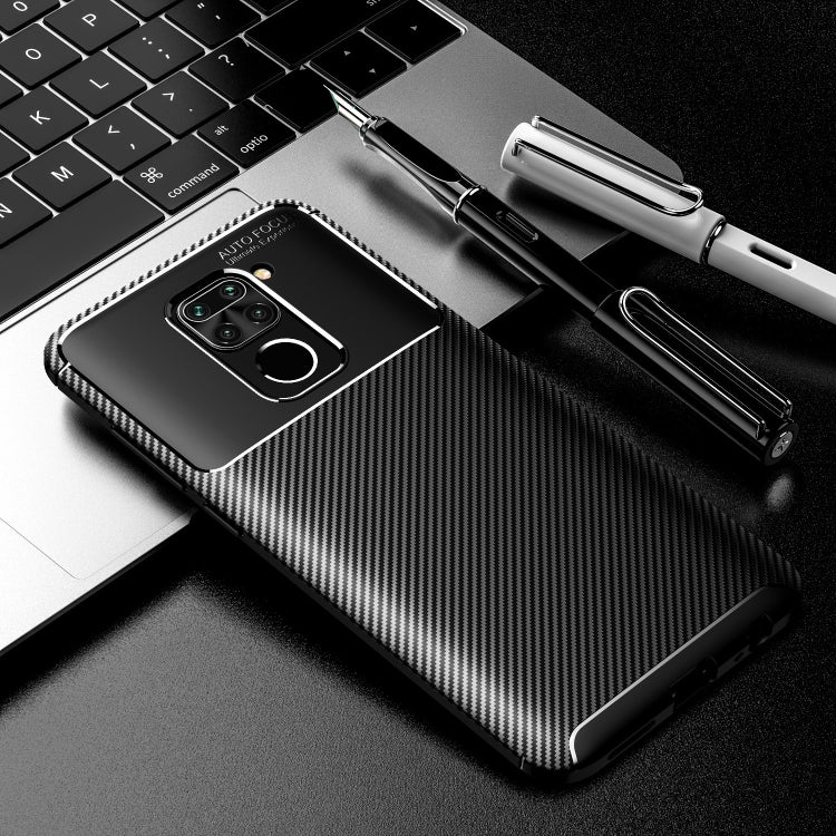 For Xiaomi Redmi Note9  Carbon Fiber Texture Shockproof TPU Case