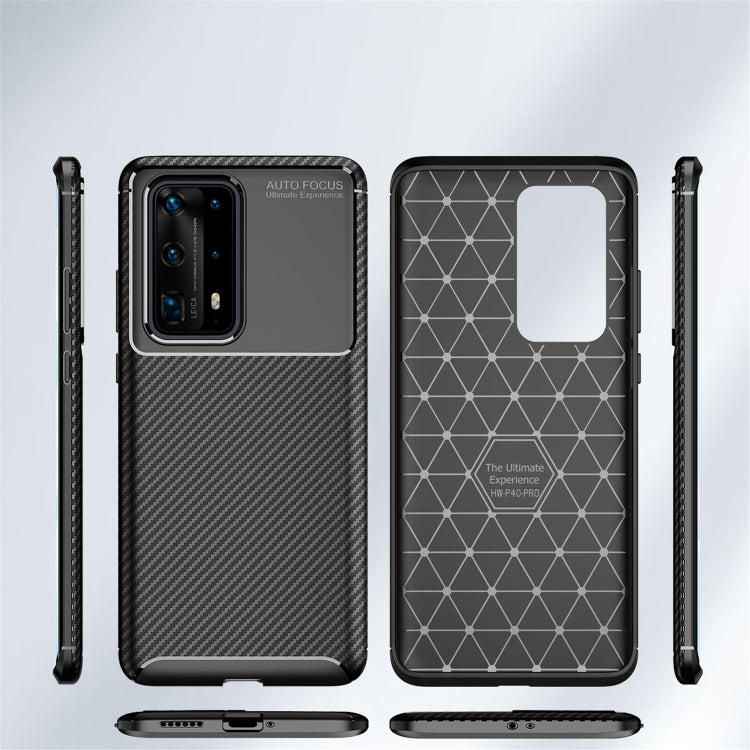 For Huawei P40 Pro+ Carbon Fiber Texture Shockproof TPU Case(Black)
