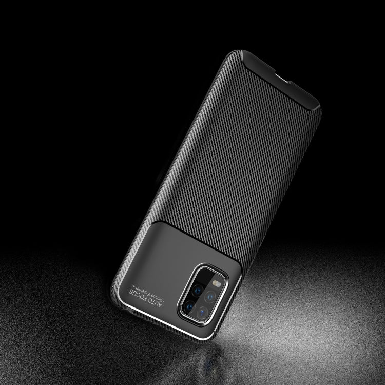 For Xiaomi Mi 10 Lite 5G Carbon Fiber Texture Shockproof TPU Case