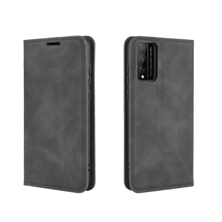 For Huawei Honor Play 4T Pro Retro-skin Business Magnetic Suction Leather Case with Holder & Card Slots & Wallet