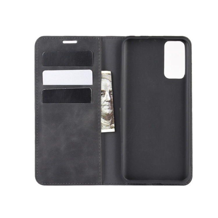 For Huawei Honor Play 4T Pro Retro-skin Business Magnetic Suction Leather Case with Holder & Card Slots & Wallet