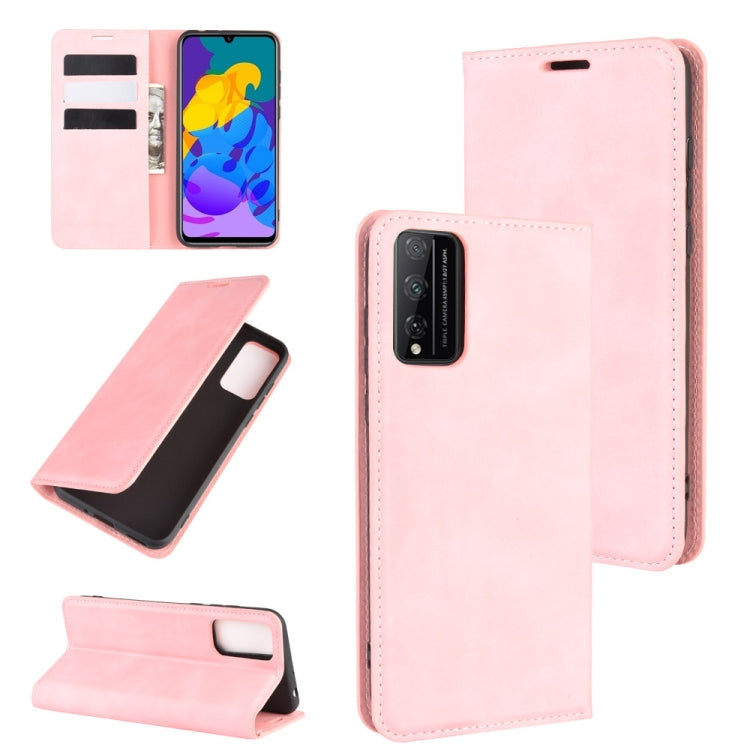 For Huawei Honor Play 4T Pro Retro-skin Business Magnetic Suction Leather Case with Holder & Card Slots & Wallet