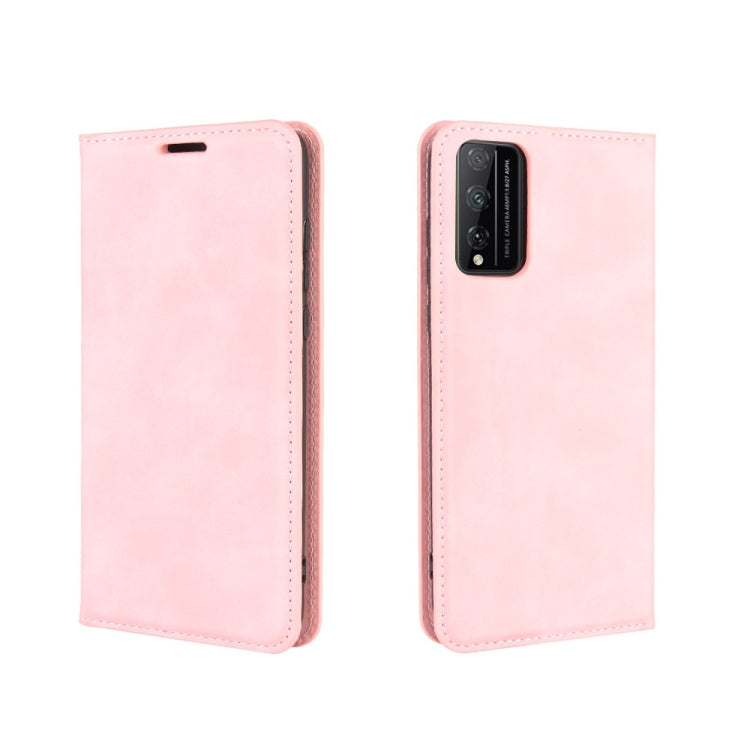 For Huawei Honor Play 4T Pro Retro-skin Business Magnetic Suction Leather Case with Holder & Card Slots & Wallet