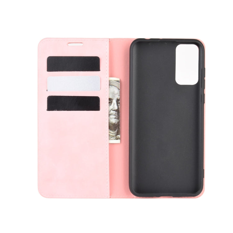 For Huawei Honor Play 4T Pro Retro-skin Business Magnetic Suction Leather Case with Holder & Card Slots & Wallet
