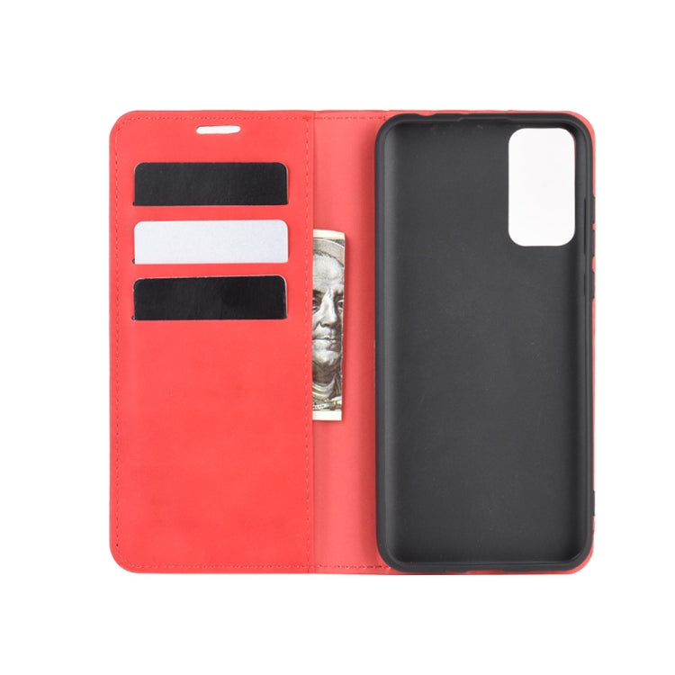 For Huawei Honor Play 4T Pro Retro-skin Business Magnetic Suction Leather Case with Holder & Card Slots & Wallet