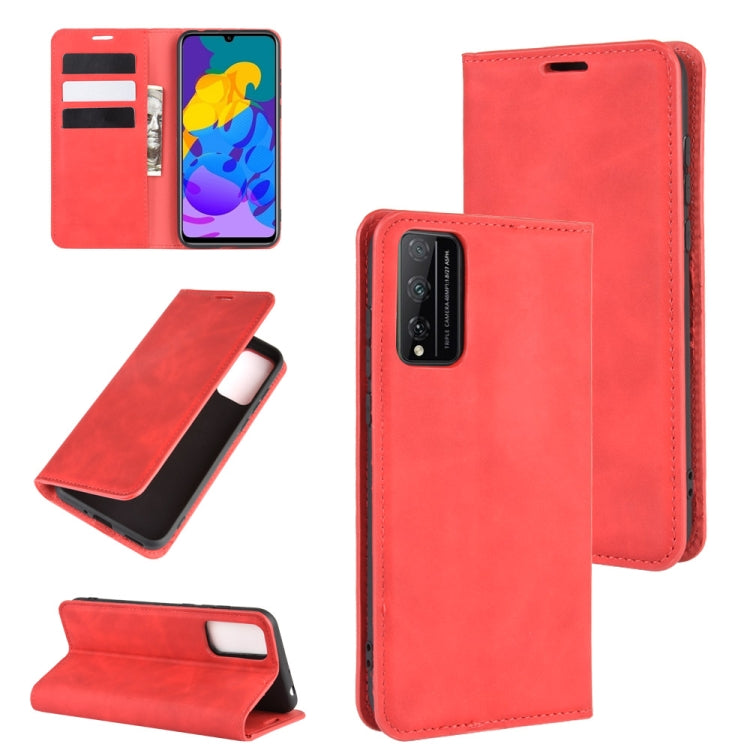For Huawei Honor Play 4T Pro Retro-skin Business Magnetic Suction Leather Case with Holder & Card Slots & Wallet