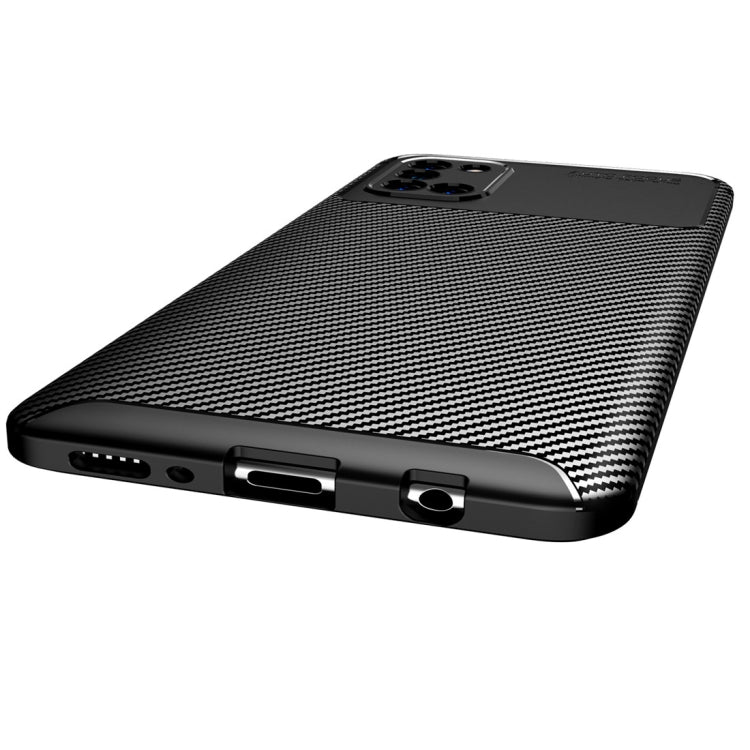 For Galaxy A31 Carbon Fiber Texture Shockproof TPU Case