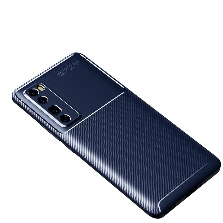 For Huawei Nova 7 Pro Carbon Fiber Texture Shockproof TPU Case