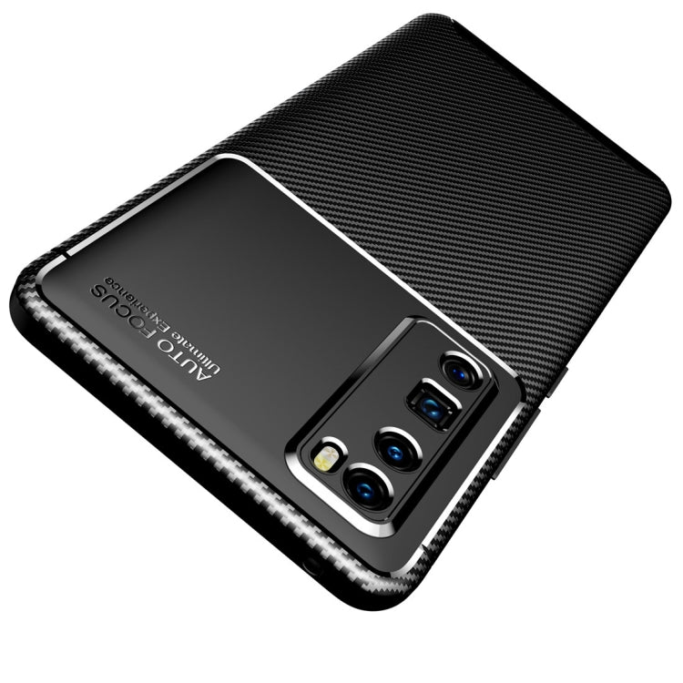 For Huawei Nova 7 Pro Carbon Fiber Texture Shockproof TPU Case
