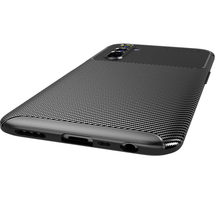 For OPPO Realme 6 Carbon Fiber Texture Shockproof TPU Case(Brown)