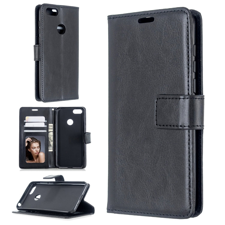 For Moto E6 Play Crazy Horse Texture Horizontal Flip Leather Case with Holder & Card Slots & Wallet & Photo Frame