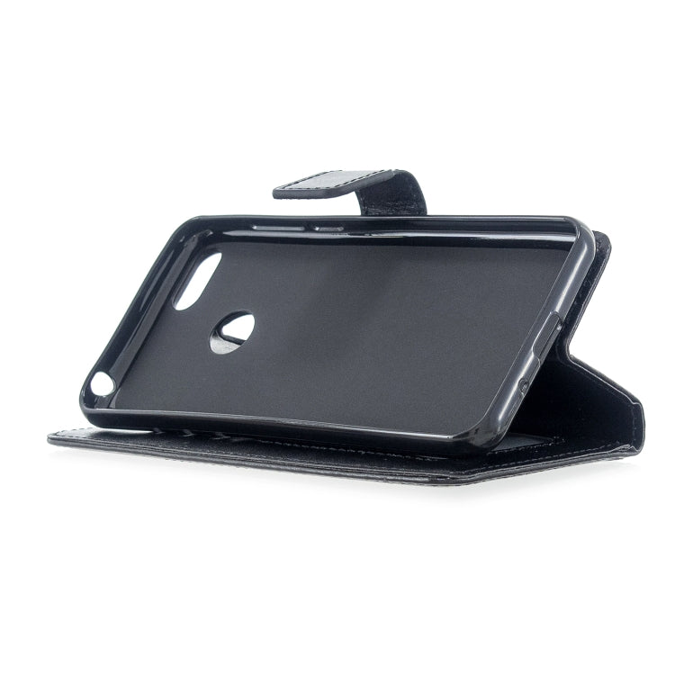 For Moto E6 Play Crazy Horse Texture Horizontal Flip Leather Case with Holder & Card Slots & Wallet & Photo Frame