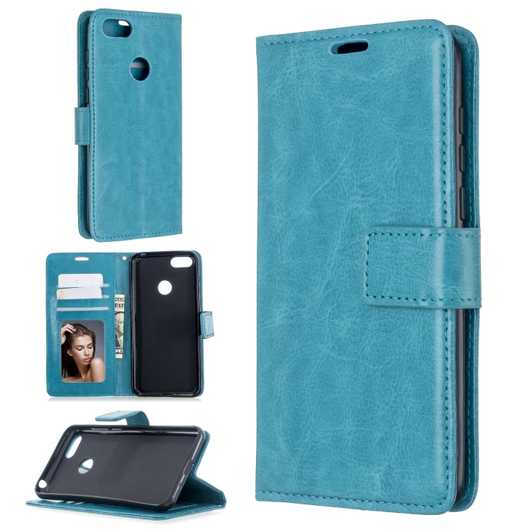 For Moto E6 Play Crazy Horse Texture Horizontal Flip Leather Case with Holder & Card Slots & Wallet & Photo Frame