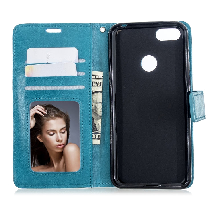 For Moto E6 Play Crazy Horse Texture Horizontal Flip Leather Case with Holder & Card Slots & Wallet & Photo Frame