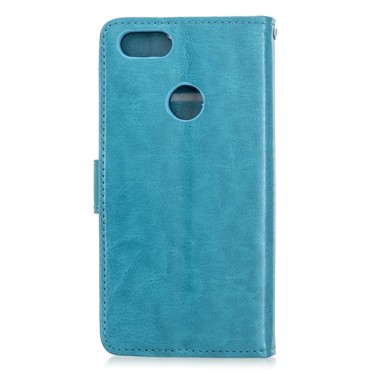 For Moto E6 Play Crazy Horse Texture Horizontal Flip Leather Case with Holder & Card Slots & Wallet & Photo Frame