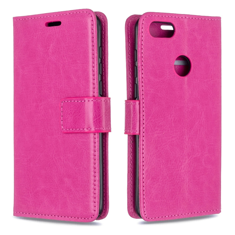 For Moto E6 Play Crazy Horse Texture Horizontal Flip Leather Case with Holder & Card Slots & Wallet & Photo Frame