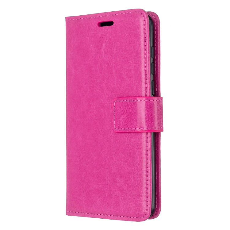 For Moto E6 Play Crazy Horse Texture Horizontal Flip Leather Case with Holder & Card Slots & Wallet & Photo Frame