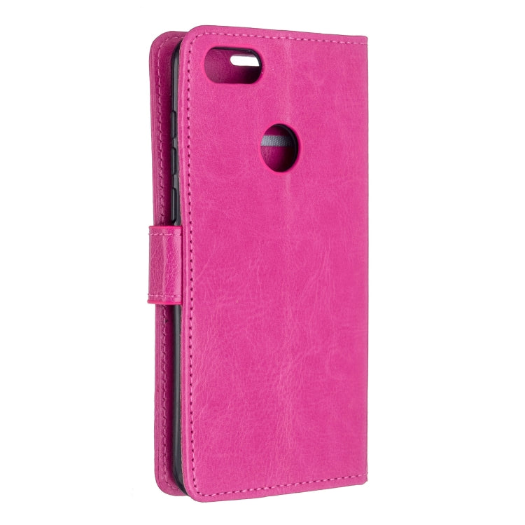 For Moto E6 Play Crazy Horse Texture Horizontal Flip Leather Case with Holder & Card Slots & Wallet & Photo Frame