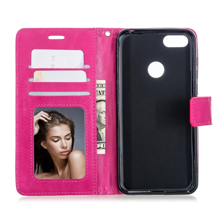 For Moto E6 Play Crazy Horse Texture Horizontal Flip Leather Case with Holder & Card Slots & Wallet & Photo Frame