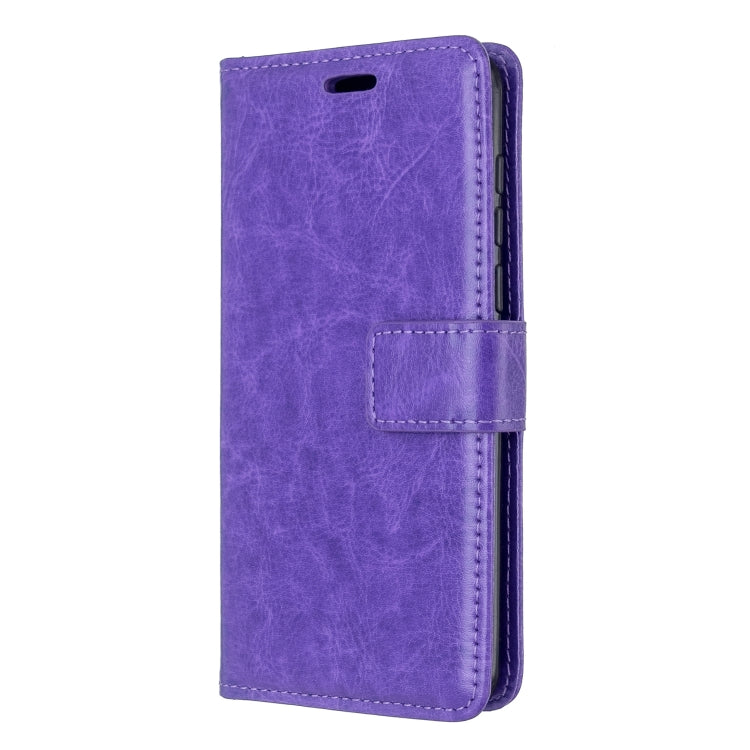 For Moto E6 Play Crazy Horse Texture Horizontal Flip Leather Case with Holder & Card Slots & Wallet & Photo Frame