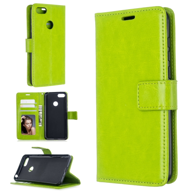 For Moto E6 Play Crazy Horse Texture Horizontal Flip Leather Case with Holder & Card Slots & Wallet & Photo Frame