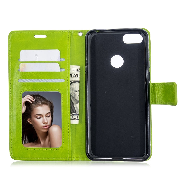 For Moto E6 Play Crazy Horse Texture Horizontal Flip Leather Case with Holder & Card Slots & Wallet & Photo Frame