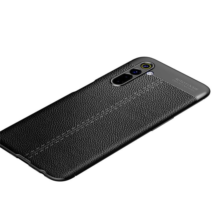 For OPPO Realme 6 Litchi Texture TPU Shockproof Case(Black)