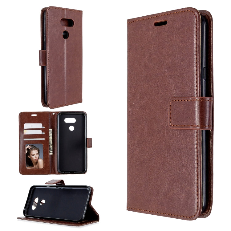 For LG K40S Crazy Horse Texture Horizontal Flip Leather Case with Holder & Card Slots & Wallet & Photo Frame